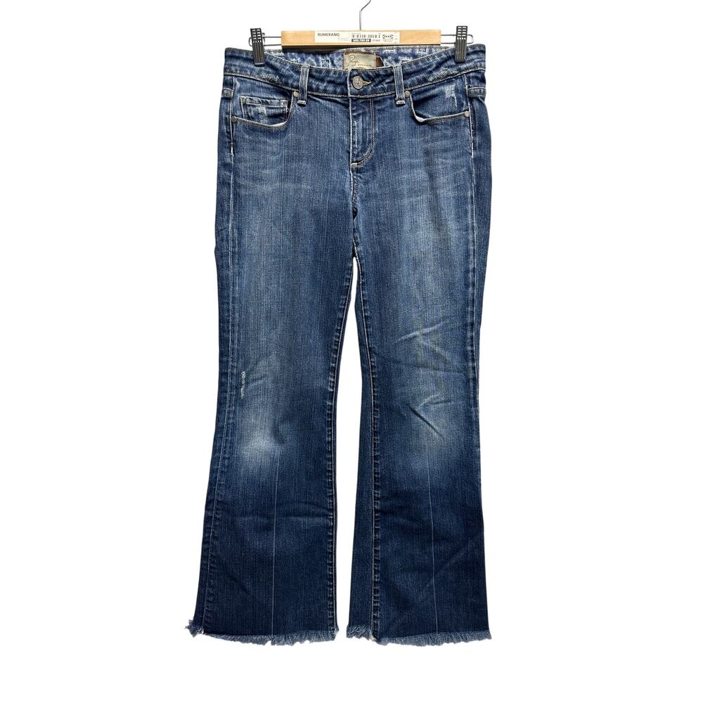 PAIGE Premium Denim Robertson Midrise Embroidered Jeans, Sz 29